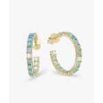 Melinda Maria Blue Opal & Gold Heiress Ombré Hoops