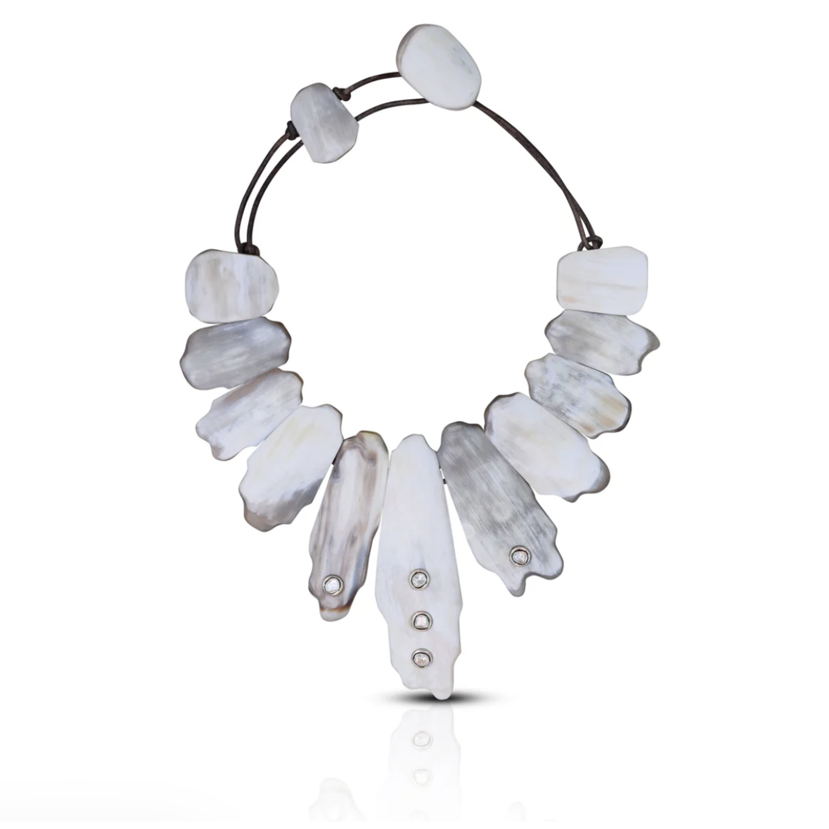 S. Carter Designs Light Matte Horn Collar