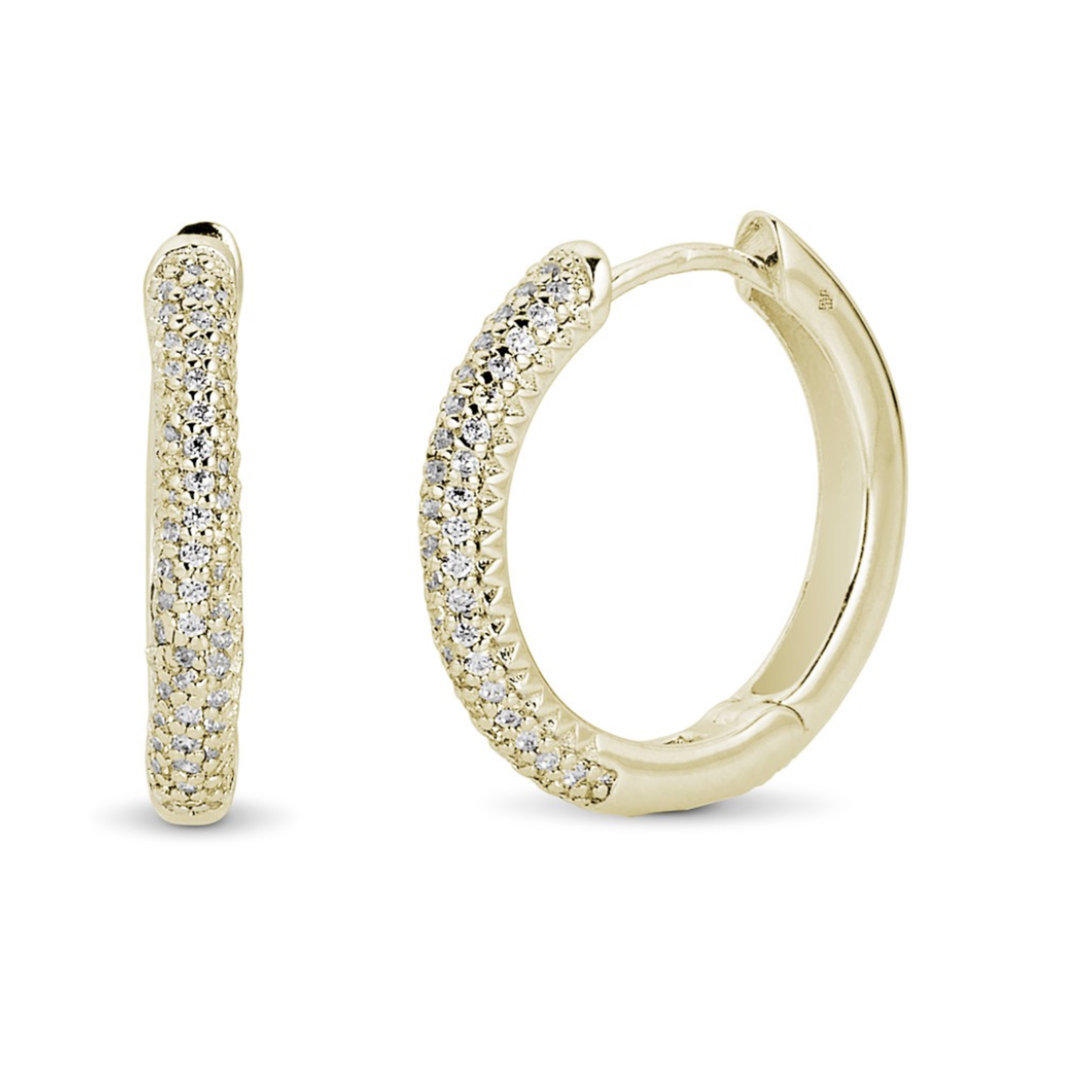 Jill Alberts Diamond 3 Row Hoop Earrings