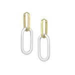Liza Beth Gold & Sterling Silver Paperclip Dangle Earrings