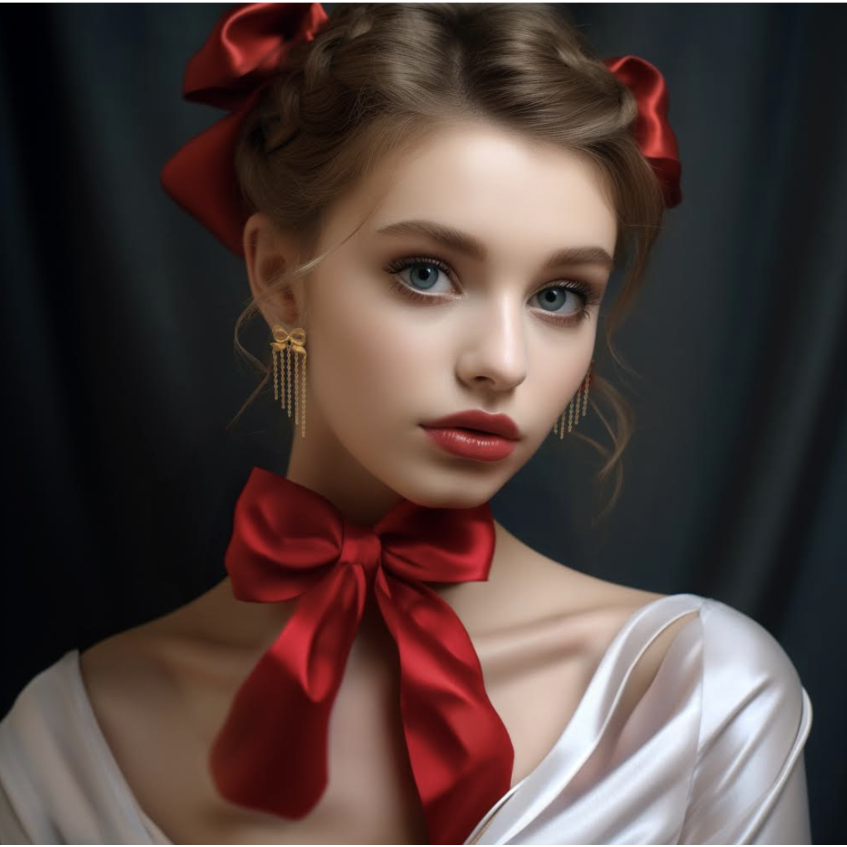 Unhada Ingenue Tsavorite Bow Studs