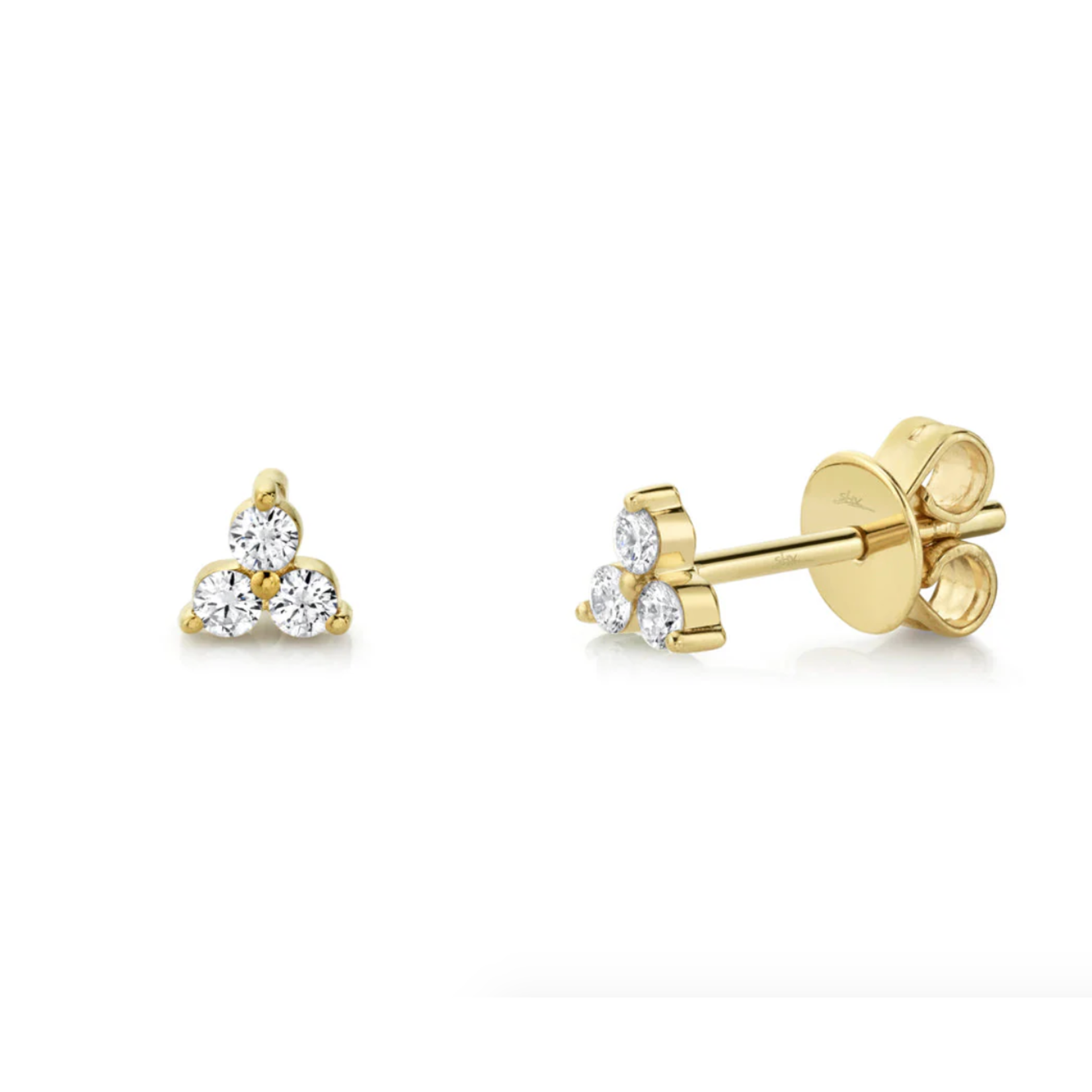 Jill Alberts Triple Diamond Stud Earrings