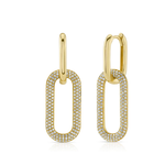 Jill Alberts Diamond Pave Link Earrings