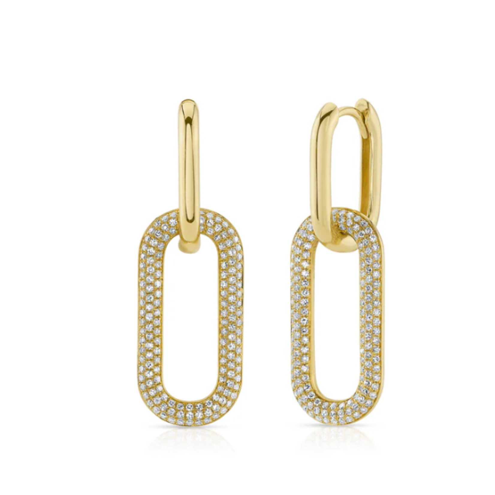 Jill Alberts Diamond Pave Link Earrings
