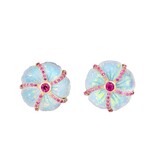 GuitaM Opal Flower Stud Earrings