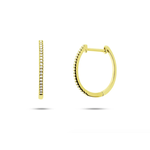 Jill Alberts Diamond Oval Hoop Earrings