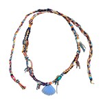 Joie DiGiovanni Neon Tropical Blue Glow Shell Rockstar Necklace