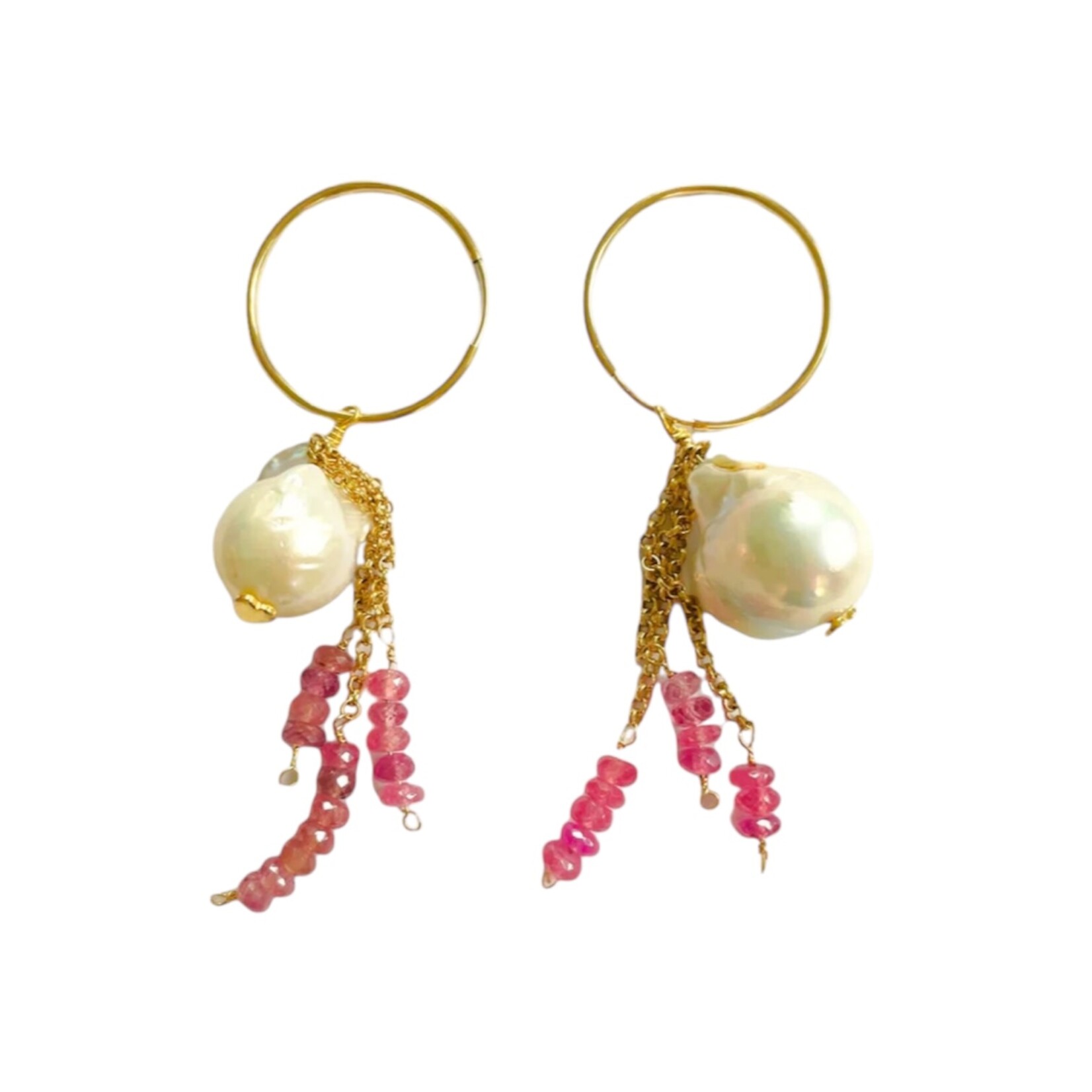 Joie DiGiovanni The Corey Sapphire Chain Hoops
