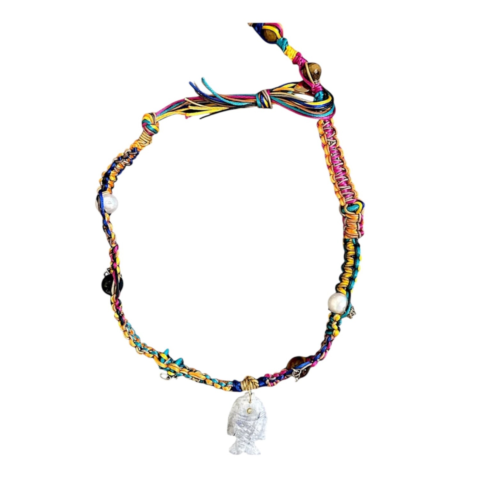 Joie DiGiovanni Rainbow Tropical Glow Fish Rockstar Choker