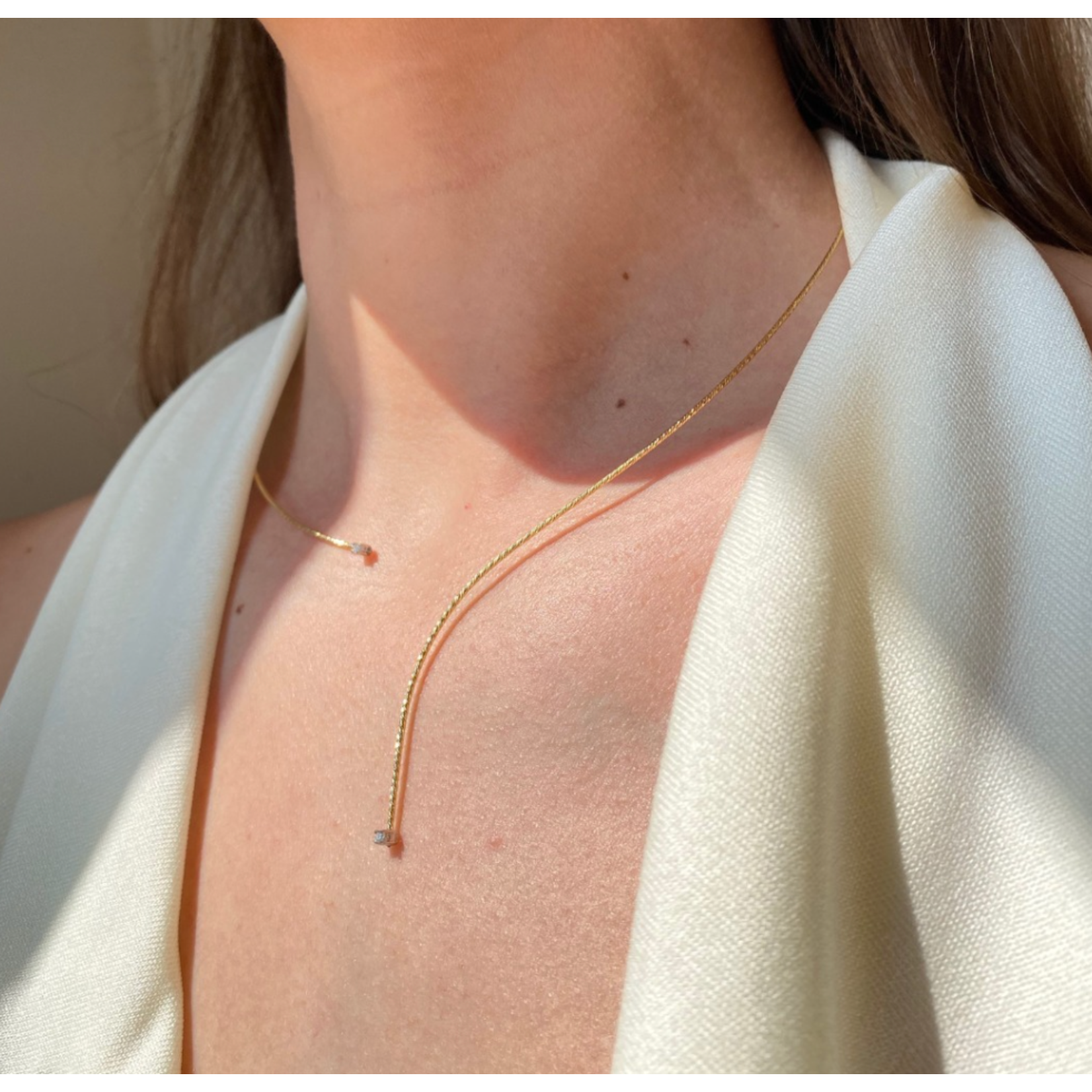 Ritique Wire Open Necklace with Diamond