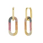 Jill Alberts Multicolor Stone Link Earrings