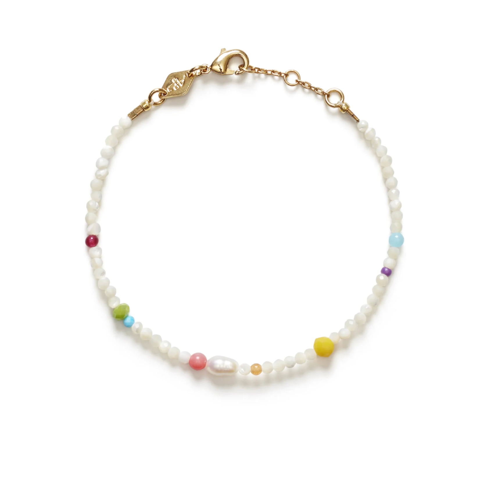 Anni Lu Confetti Gem Bracelet - White Shell