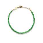 Anni Lu Tan Line Bracelet- Green Jade