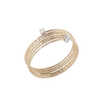 Ritique Wire Stacked Ring with Diamond