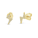 Jill Alberts Diamond Lighting Bolt Stud Earrings
