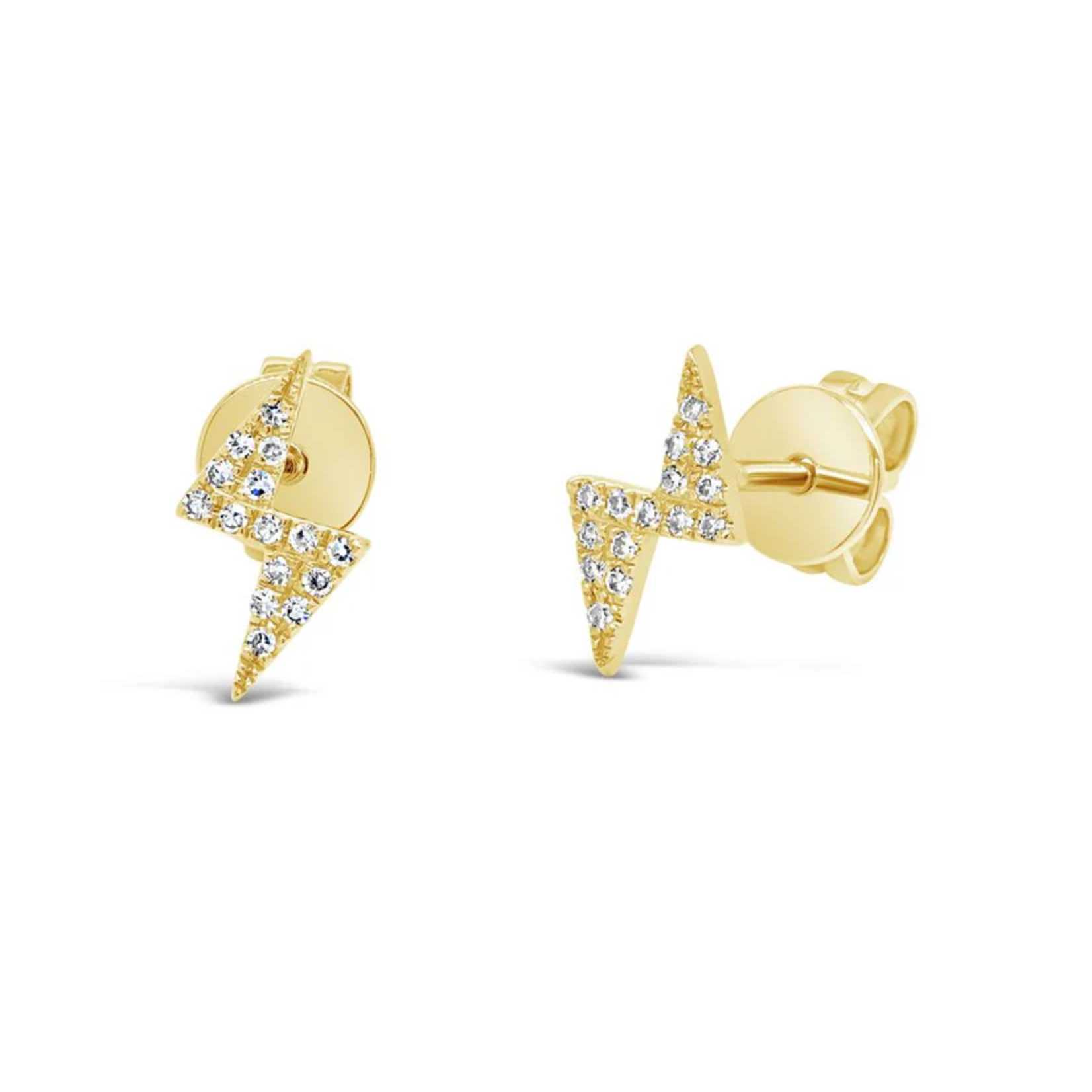 Jill Alberts Diamond Lighting Bolt Stud Earrings
