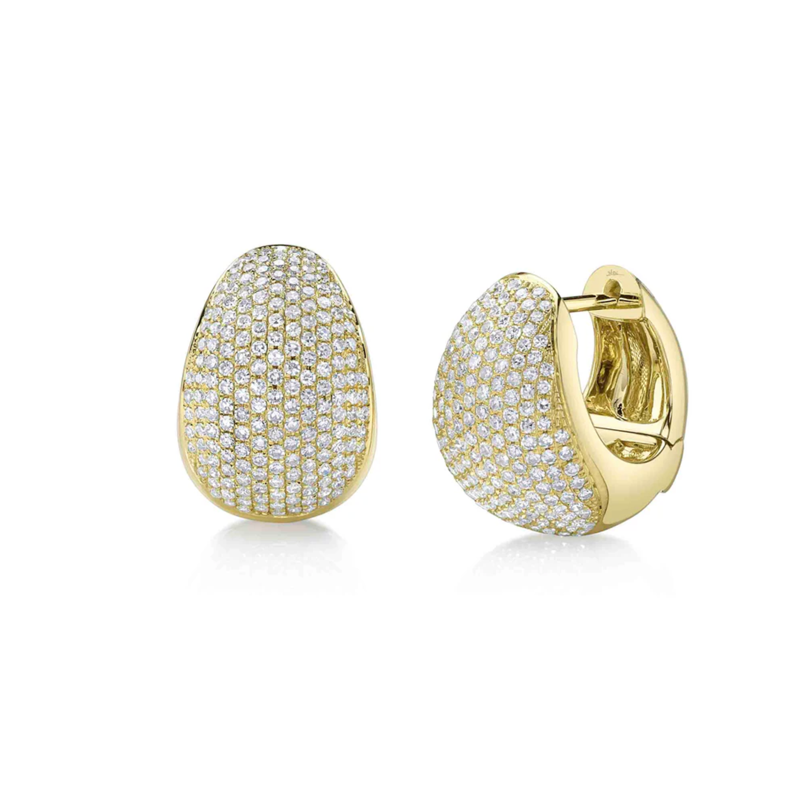 Jill Alberts Diamond Pave Huggie Earrings