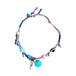 Joie DiGiovanni Turquoise Under the Sea Shell Lucky Charm Rockstar Choker