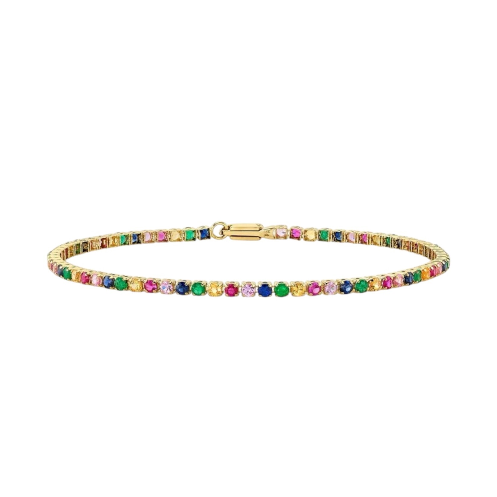Jill Alberts Multi-Color Stone Micro Tennis Bracelet