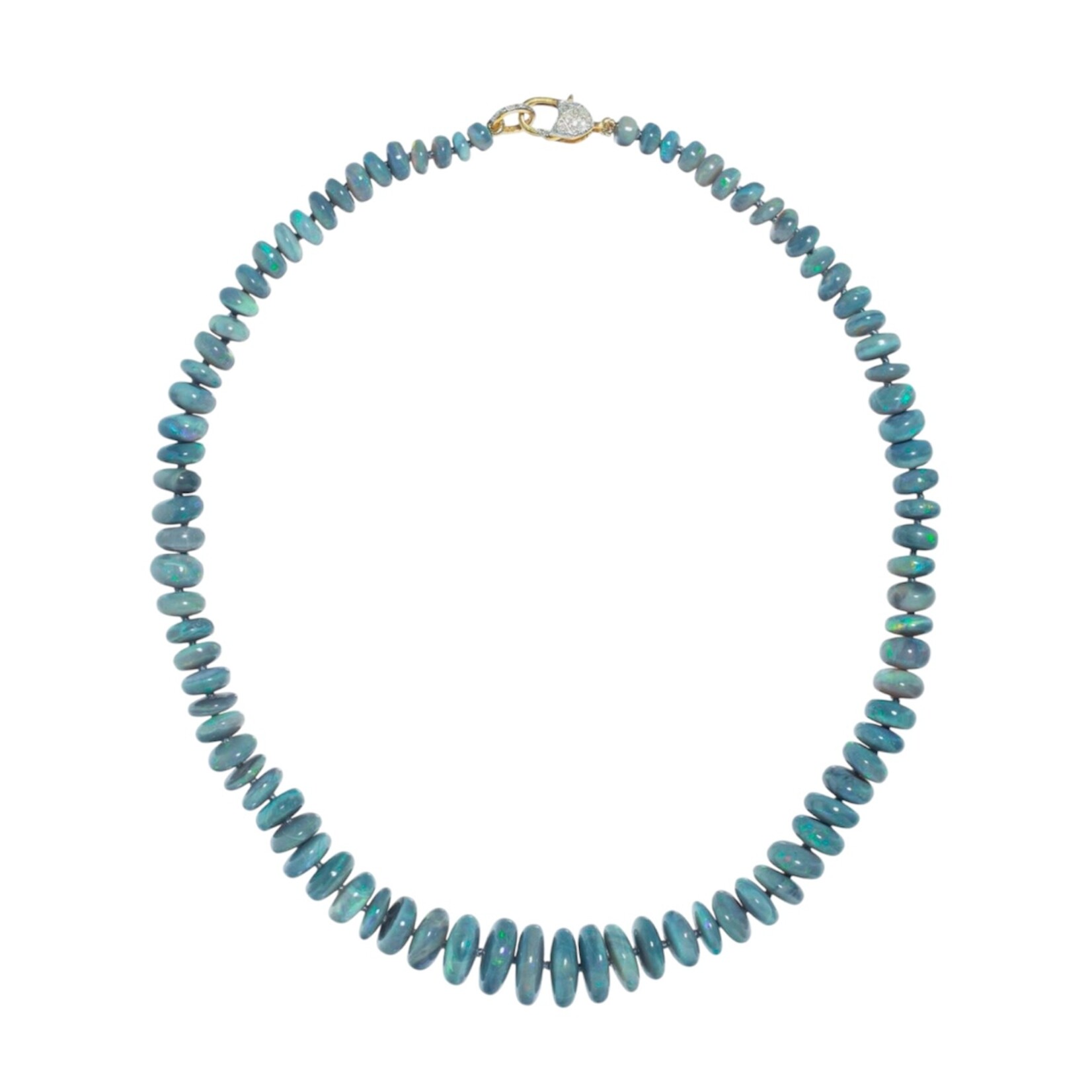 GuitaM Strand of Grey Australian Opal Necklace