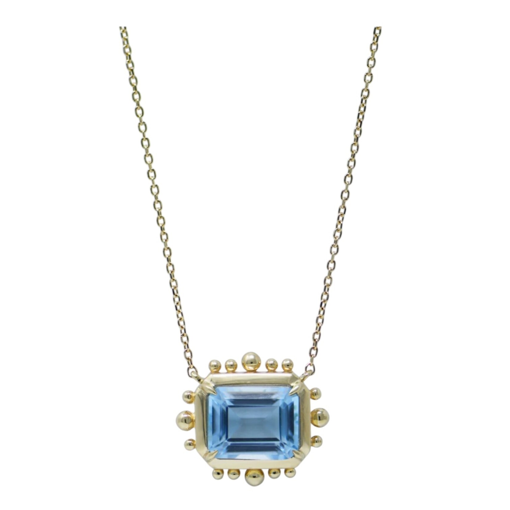Anzie Dew Drop Carre Marine Pendant