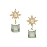 Anzie Aztec Starburst Asscher Cut Drop Earrings