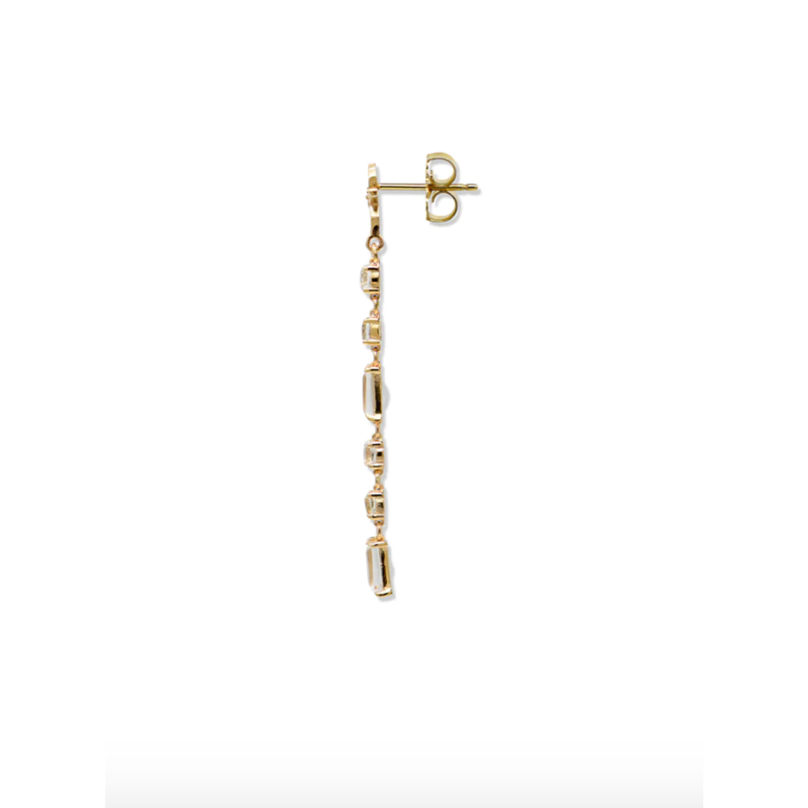 Anzie Celeste Baguette Linear Drop Earrings