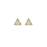 Anzie Cleo Triangle Gemstone Studs