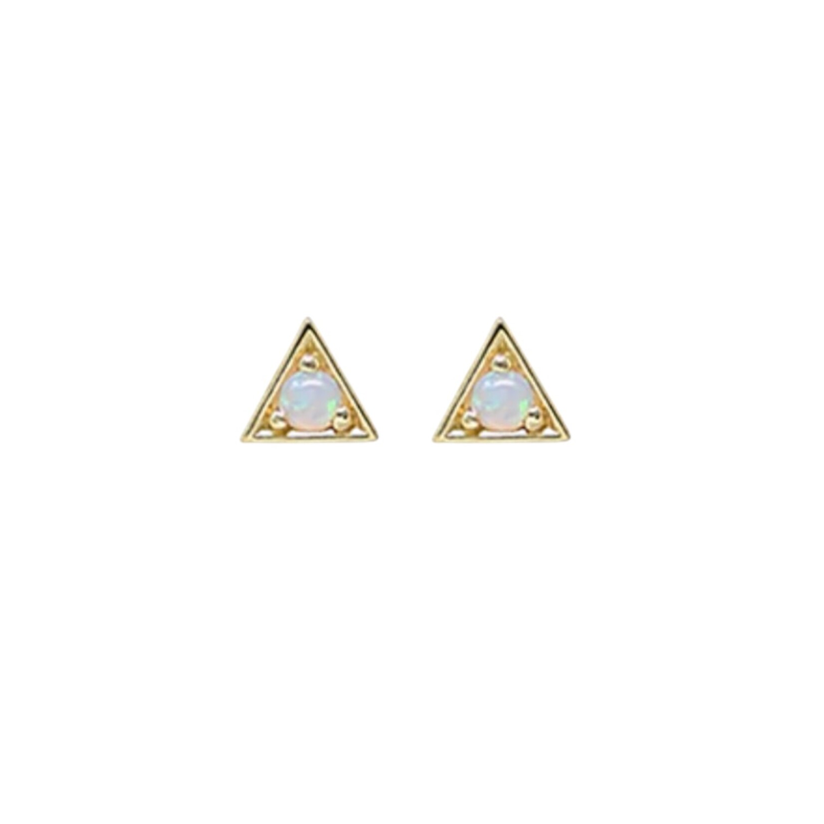 Anzie Cleo Triangle Gemstone Studs