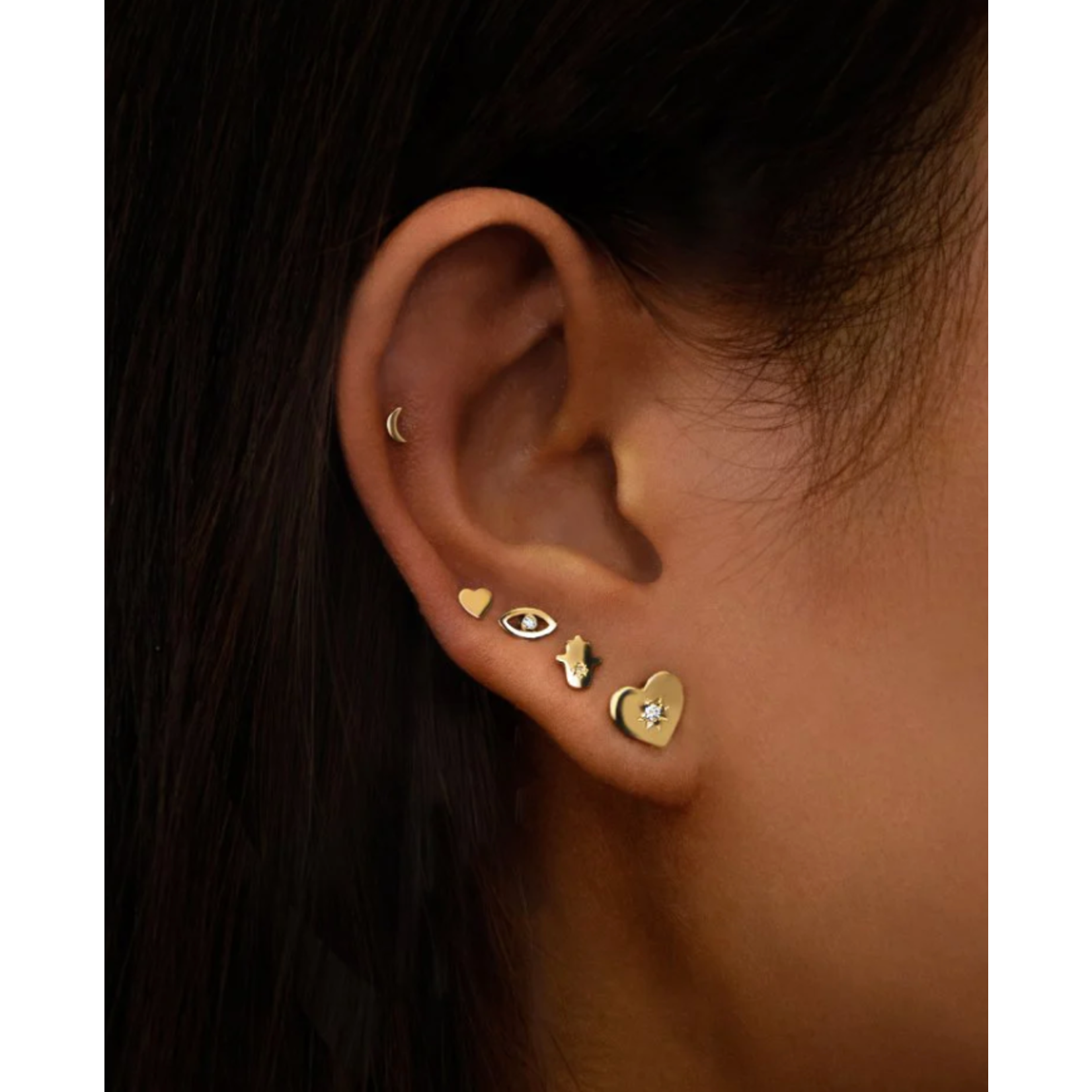 Anzie Icon Hamsa Studs
