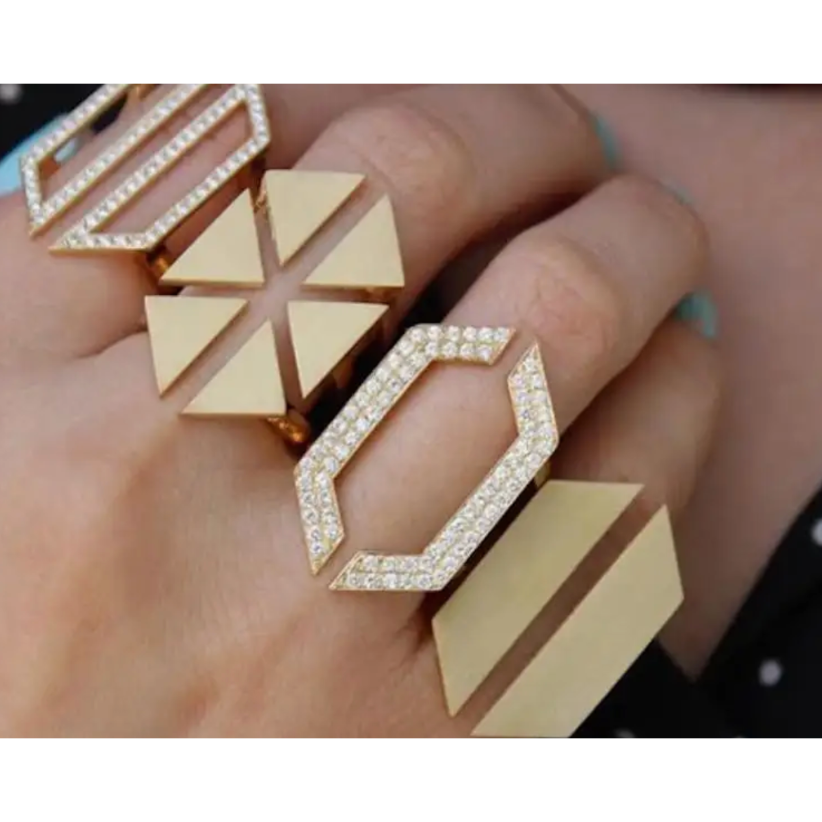 Karma El Khalil Floating Triangles Ring