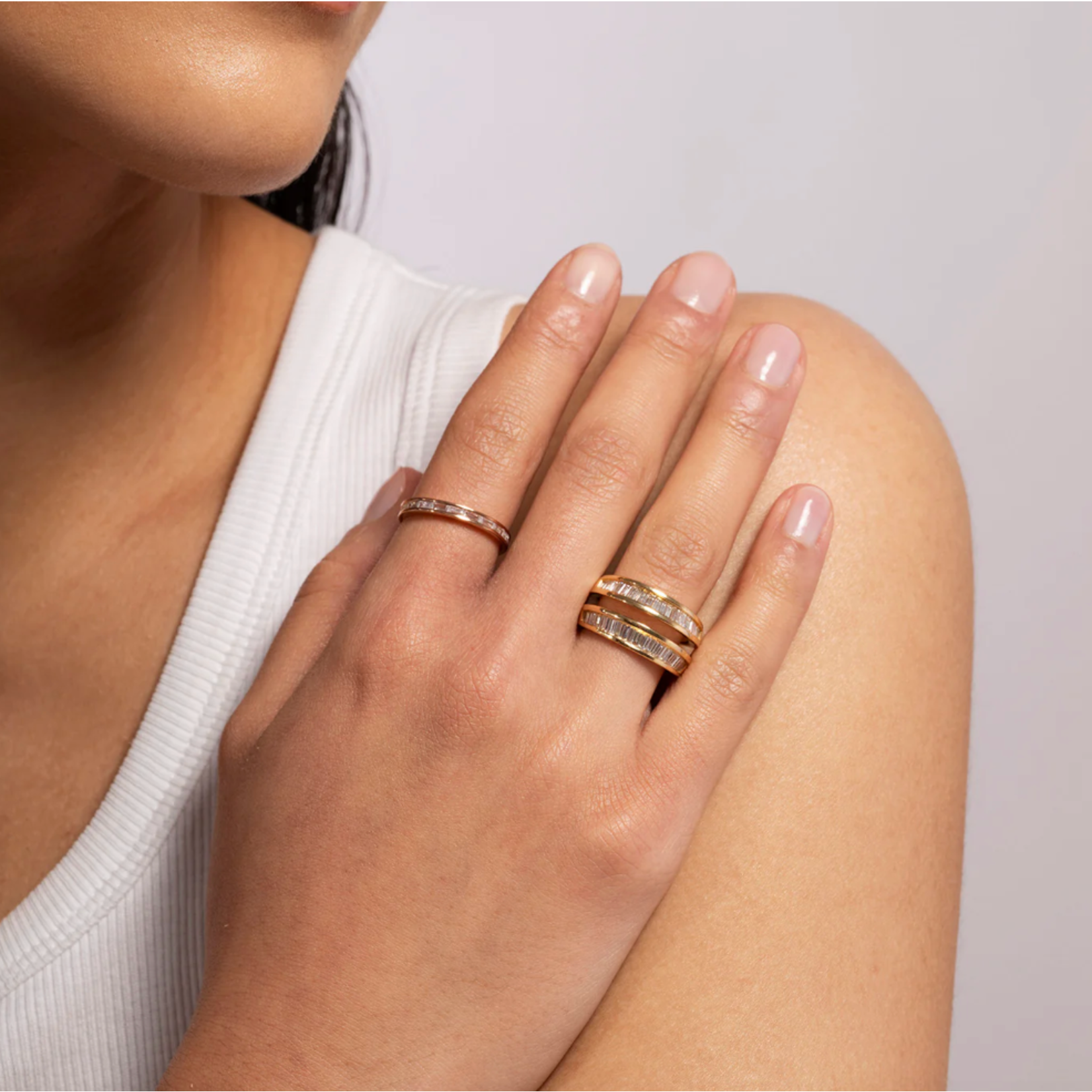 Marie Mas Starlight U Ring Paved Diamonds