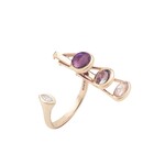 Marie Mas Petite Dancing Open Ring Amethyst & Topaz