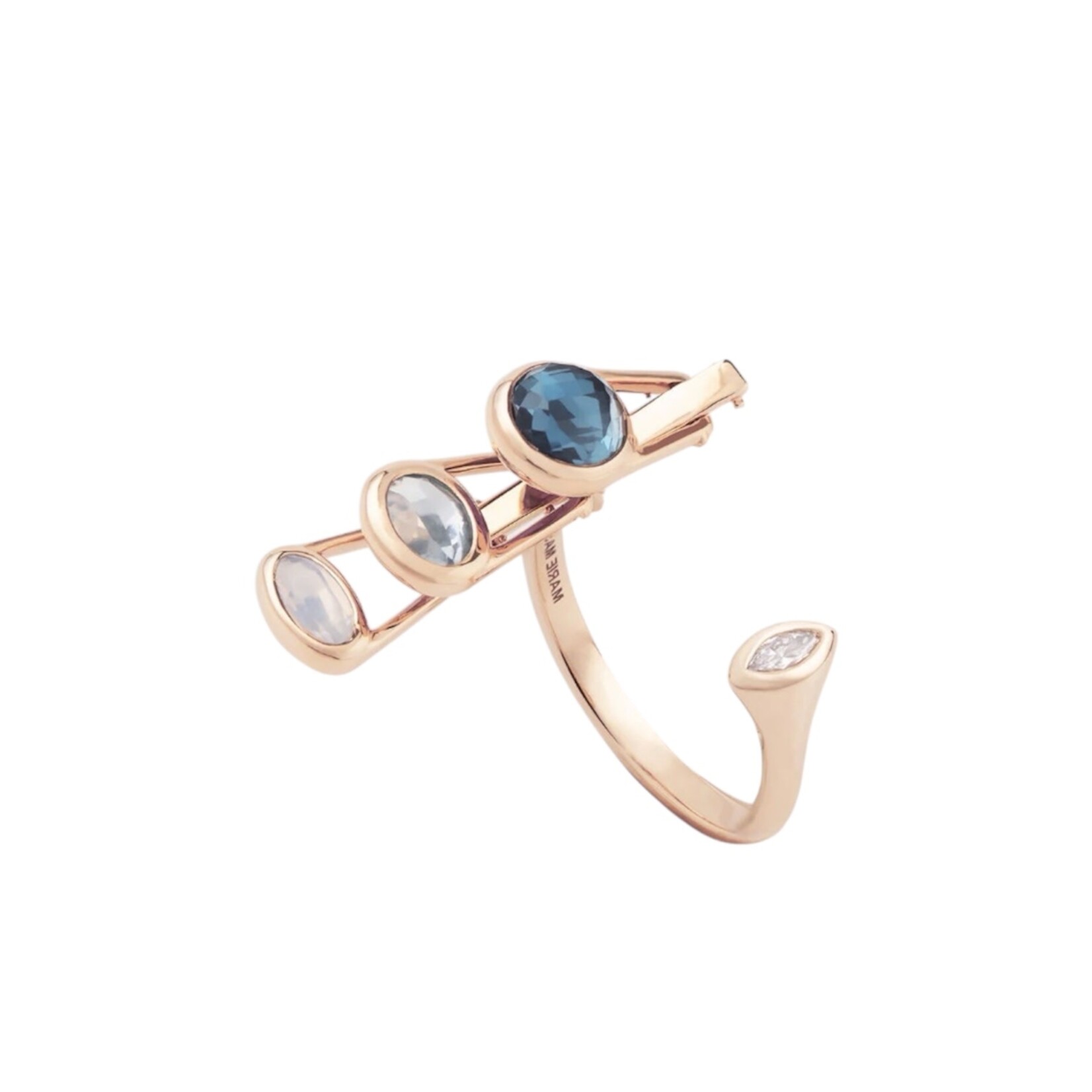 Marie Mas Petite Dancing Open Ring Amethyst & Topaz