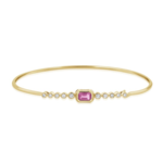 Jill Alberts Diamond & Pink Sapphire Bangle