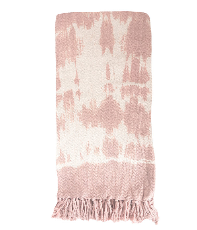 Anaya Home Pink Tie Dye Throw Blanket