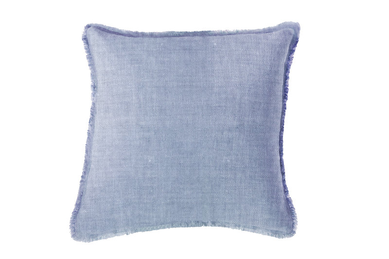 Anaya Home Chambray Blue So Soft Linen Pillow 20 x 20