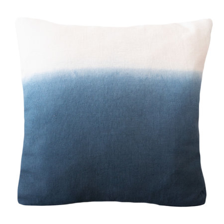 Anaya Home Indigo Blue Ombre Linen Pillow