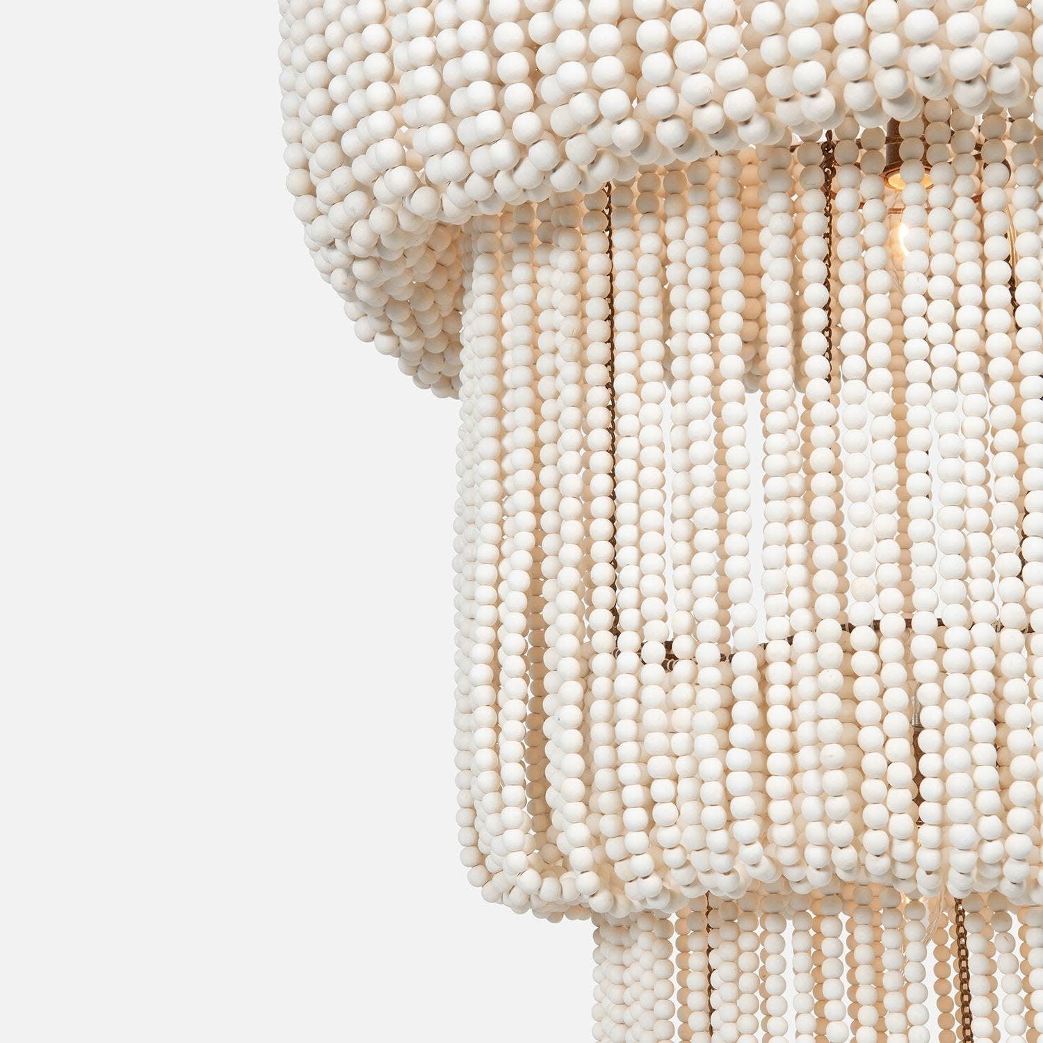 Made Goods Belva Tiered Coco Bead Chandelier