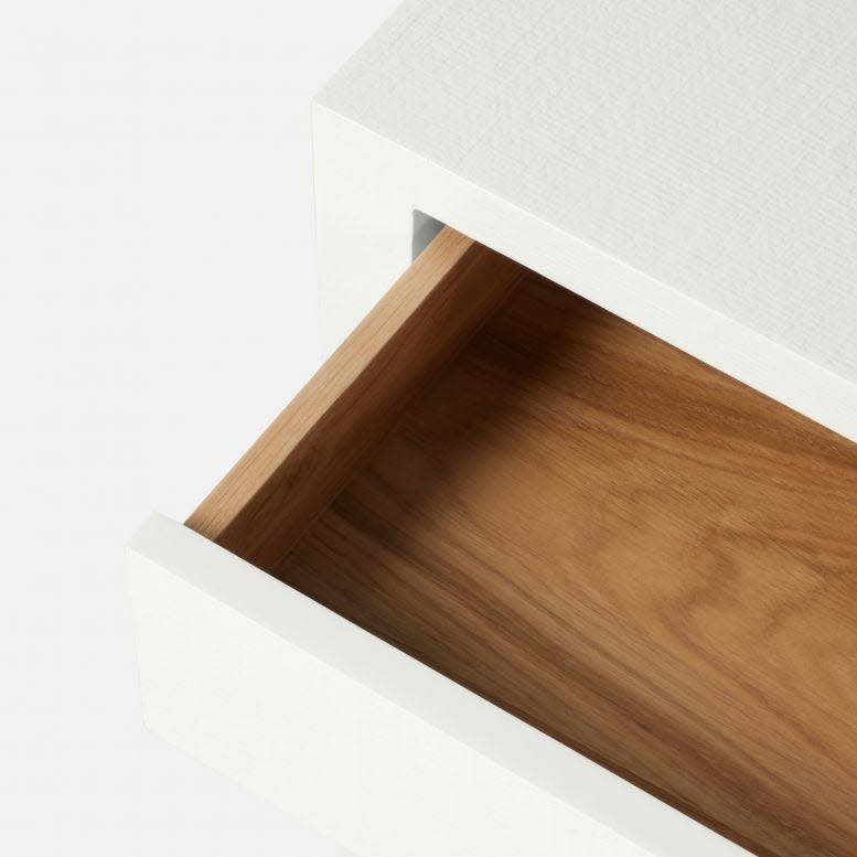 Made Goods Conrad Pristine Faux Raffia Desk 54"