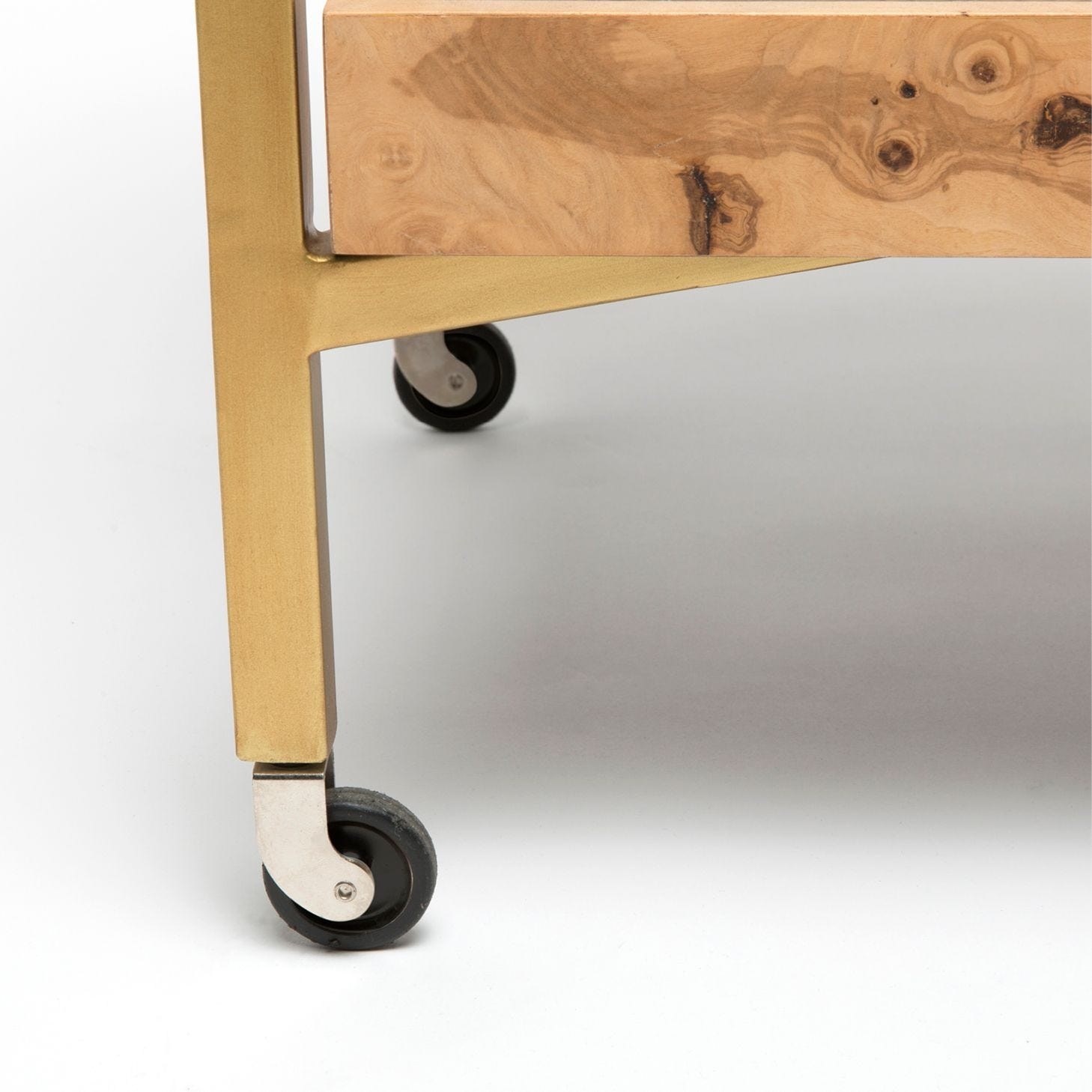Made Goods Montaro Olive Ash Veneer Bar Cart