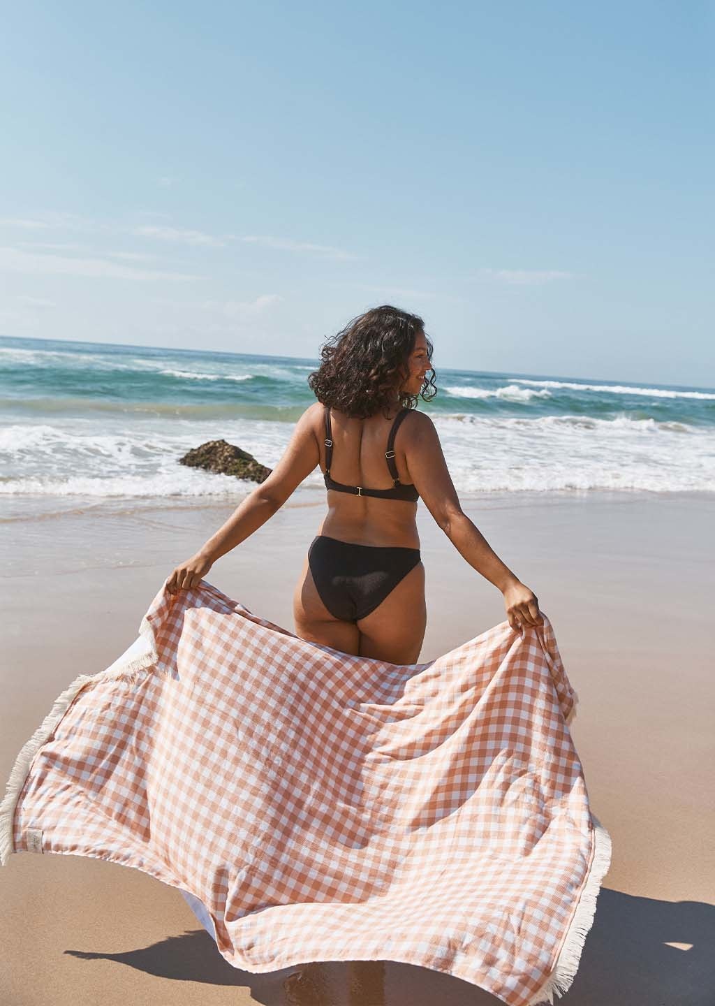 The Beach People Gingham Travel Towel