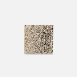 Blue Pheasant Jessica Gold Foil Full Grain Leather Coasters