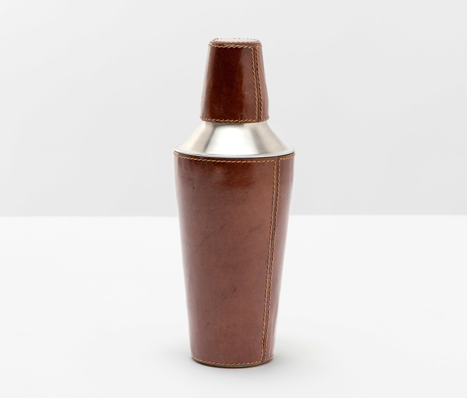 Blue Pheasant Bristol Tobacco Leather Cocktail Shaker