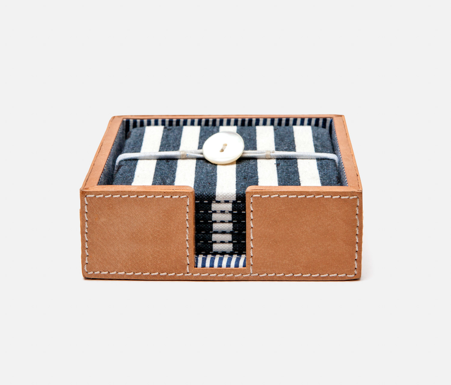 Blue Pheasant Hamilton Striped  Canvas Coasters  - Set of 6