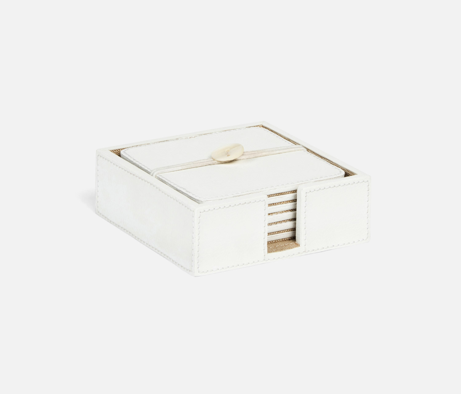 Blue Pheasant Brisbane White Square Coasters  - Set of 6