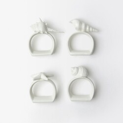 Blue Pheasant Adrian Porcelain Napkin Rings