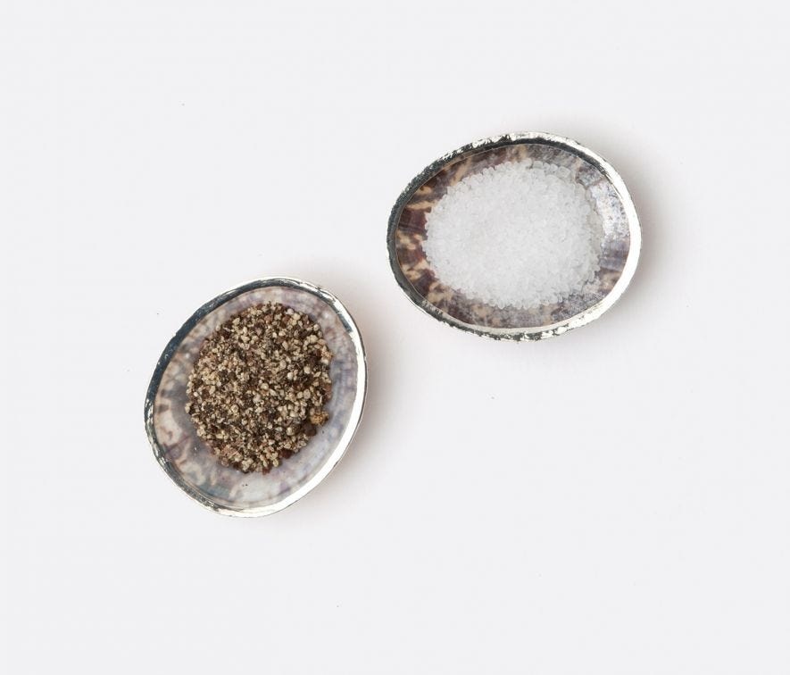 Blue Pheasant Penelope Limpet Shell Pinch Bowls  - Boxed Set of 4