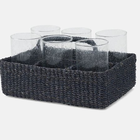 Blue Pheasant Voru Navy Glassware Caddy