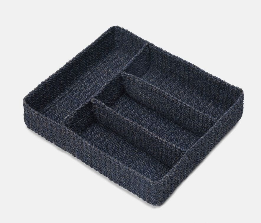 Blue Pheasant Voru Navy Flatware Tray